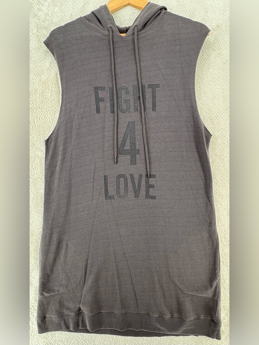 Zadig & Voltaire "Fight 4 Love" sleeveless hoodie dress